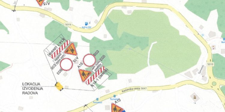 Privremena regulacija prometa Spinčići – 20.3.