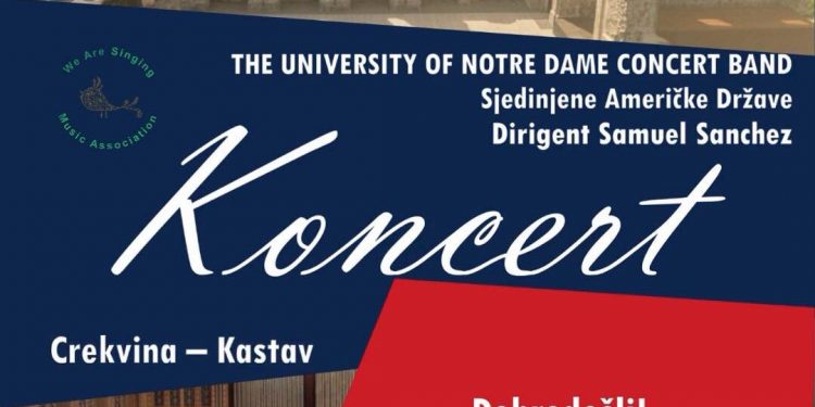 The University of Notre Dame Concert Band na Crekvini
